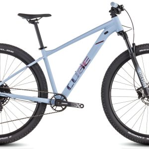 Cube Attention SLX Mountain Bike – Pigeon Blue and Ruby Red